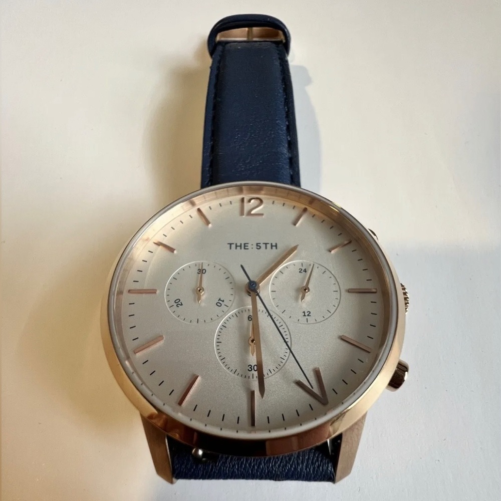 The 5th Watch (London) - Blue and Rose Gold- Fashion Watch